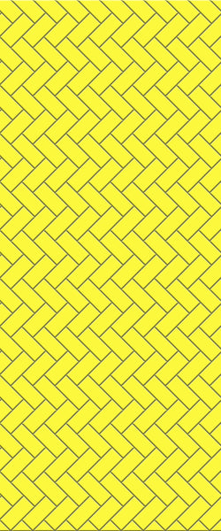 Yellow Diagonal Herringbone Tile Acrylic Shower Wall Panel 2440mm x 1220mm (3mm Thick) - CladdTech