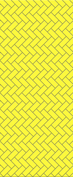 Yellow Diagonal Herringbone Tile Acrylic Shower Wall Panel 2440mm x 1220mm (3mm Thick) - CladdTech