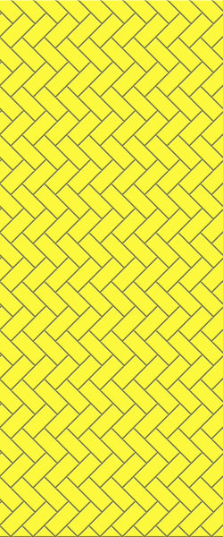 Yellow Diagonal Herringbone Tile Acrylic Shower Wall Panel 2440mm x 1220mm (3mm Thick) - CladdTech