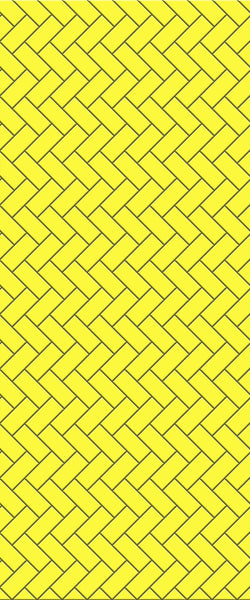 Yellow Diagonal Herringbone Tile Acrylic Shower Wall Panel 2440mm x 1220mm (3mm Thick) - CladdTech
