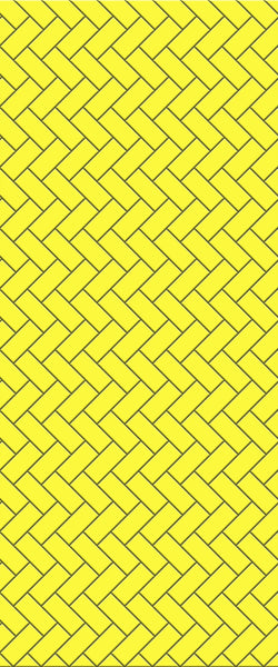 Yellow Diagonal Herringbone Tile Acrylic Shower Wall Panel 2440mm x 1220mm (3mm Thick) - CladdTech