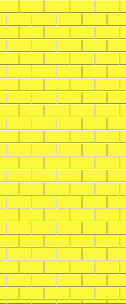 Yellow Subway Tile Acrylic Shower Wall Panel 2440mm x 1220mm ( 3mm Thick) - CladdTech