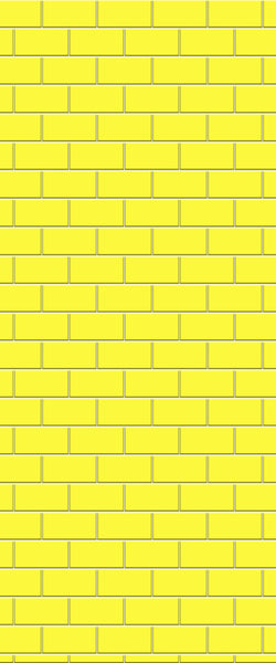 Yellow Subway Tile Acrylic Shower Wall Panel 2440mm x 1220mm ( 3mm Thick) - CladdTech