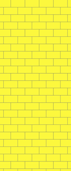 Yellow Subway Tile Acrylic Shower Wall Panel 2440mm x 1220mm ( 3mm Thick) - CladdTech