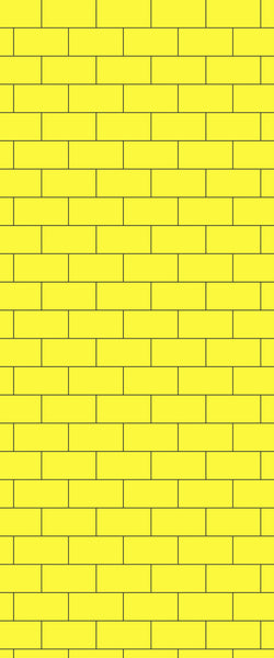 Yellow Subway Tile Acrylic Shower Wall Panel 2440mm x 1220mm ( 3mm Thick) - CladdTech