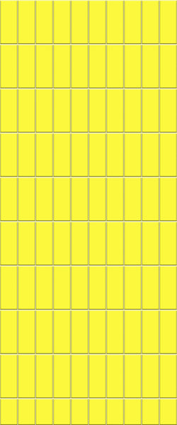 Yellow Vertical Block Tile Acrylic Shower Panel 2440mm x 1220mm ( 3mm Thick) - CladdTech