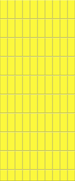 Yellow Vertical Block Tile Acrylic Shower Panel 2440mm x 1220mm ( 3mm Thick) - CladdTech