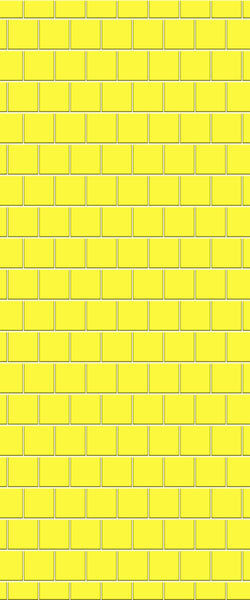 Yellow Large Square's Tile Acrylic Shower Wall Panel 2440mm x 1220mm ( 3mm Thick) - CladdTech