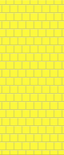 Yellow Large Square's Tile Acrylic Shower Wall Panel 2440mm x 1220mm ( 3mm Thick) - CladdTech