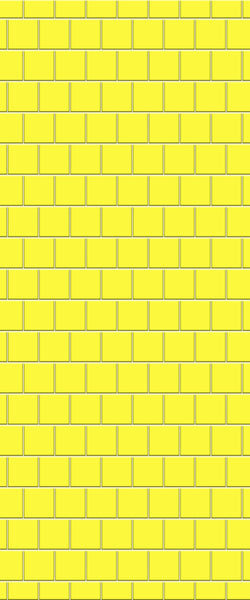 Yellow Large Square's Tile Acrylic Shower Wall Panel 2440mm x 1220mm ( 3mm Thick) - CladdTech