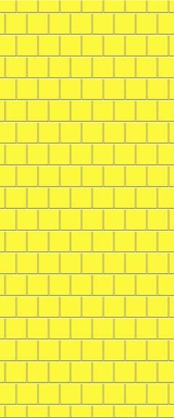 Yellow Large Square's Tile Acrylic Shower Wall Panel 2440mm x 1220mm ( 3mm Thick) - CladdTech