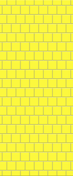 Yellow Large Square's Tile Acrylic Shower Wall Panel 2440mm x 1220mm ( 3mm Thick) - CladdTech