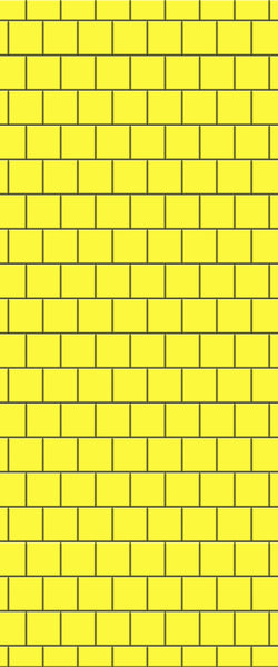 Yellow Large Square's Tile Acrylic Shower Wall Panel 2440mm x 1220mm ( 3mm Thick) - CladdTech