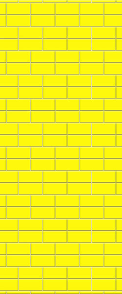 Yellow Brickbond Tile Acrylic Shower Wall Panel 2440mm x 1220mm ( 3mm Thick) - CladdTech