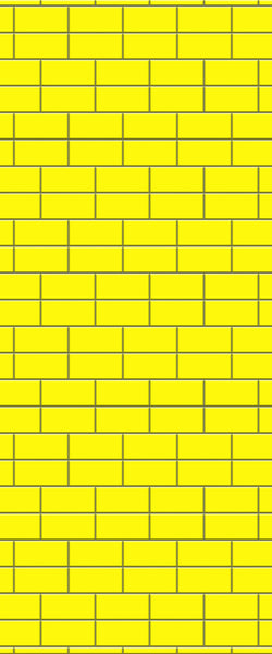 Yellow Brickbond Tile Acrylic Shower Wall Panel 2440mm x 1220mm ( 3mm Thick) - CladdTech