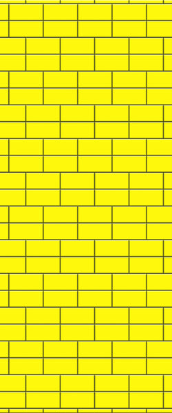 Yellow Brickbond Tile Acrylic Shower Wall Panel 2440mm x 1220mm ( 3mm Thick) - CladdTech