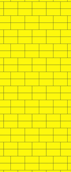 Yellow Brickbond Tile Acrylic Shower Wall Panel 2440mm x 1220mm ( 3mm Thick) - CladdTech