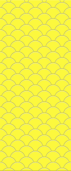 Yellow Fishscales Tile Acrylic Shower Panel 2440mm x 1220mm (3mm Thick) - CladdTech