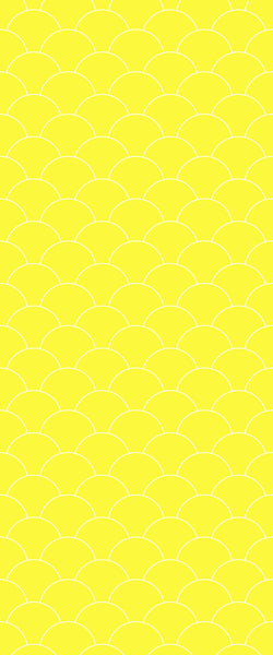 Yellow Fishscales Tile Acrylic Shower Panel 2440mm x 1220mm (3mm Thick) - CladdTech