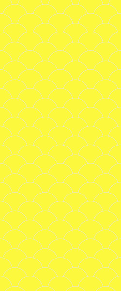 Yellow Fishscales Tile Acrylic Shower Panel 2440mm x 1220mm (3mm Thick) - CladdTech