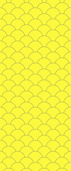 Yellow Fishscales Tile Acrylic Shower Panel 2440mm x 1220mm (3mm Thick) - CladdTech
