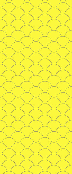 Yellow Fishscales Tile Acrylic Shower Panel 2440mm x 1220mm (3mm Thick) - CladdTech