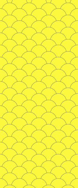 Yellow Fishscales Tile Acrylic Shower Panel 2440mm x 1220mm (3mm Thick) - CladdTech