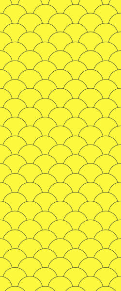 Yellow Fishscales Tile Acrylic Shower Panel 2440mm x 1220mm (3mm Thick) - CladdTech