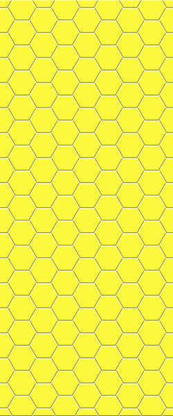 Yellow Hexagon Tile Acrylic Wall Panel 2440mm x 1220mm (3mm Thick) - CladdTech