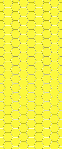 Yellow Hexagon Tile Acrylic Wall Panel 2440mm x 1220mm (3mm Thick) - CladdTech