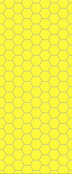 Yellow Hexagon Tile Acrylic Wall Panel 2440mm x 1220mm (3mm Thick) - CladdTech