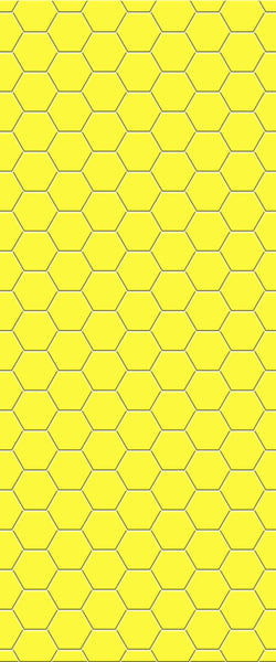 Yellow Hexagon Tile Acrylic Wall Panel 2440mm x 1220mm (3mm Thick) - CladdTech