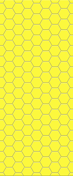Yellow Hexagon Tile Acrylic Wall Panel 2440mm x 1220mm (3mm Thick) - CladdTech