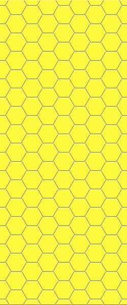 Yellow Hexagon Tile Acrylic Wall Panel 2440mm x 1220mm (3mm Thick) - CladdTech