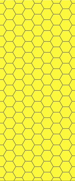 Yellow Hexagon Tile Acrylic Wall Panel 2440mm x 1220mm (3mm Thick) - CladdTech