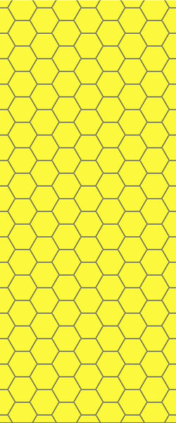 Yellow Hexagon Tile Acrylic Wall Panel 2440mm x 1220mm (3mm Thick) - CladdTech