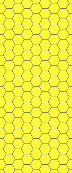 Yellow Hexagon Tile Acrylic Wall Panel 2440mm x 1220mm (3mm Thick) - CladdTech