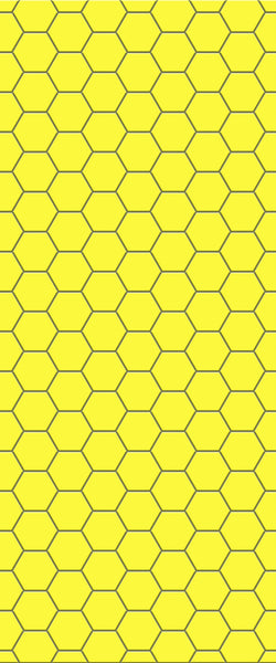 Yellow Hexagon Tile Acrylic Wall Panel 2440mm x 1220mm (3mm Thick) - CladdTech