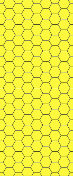Yellow Hexagon Tile Acrylic Wall Panel 2440mm x 1220mm (3mm Thick) - CladdTech