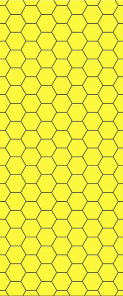 Yellow Hexagon Tile Acrylic Wall Panel 2440mm x 1220mm (3mm Thick) - CladdTech