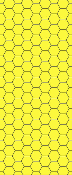 Yellow Hexagon Tile Acrylic Wall Panel 2440mm x 1220mm (3mm Thick) - CladdTech