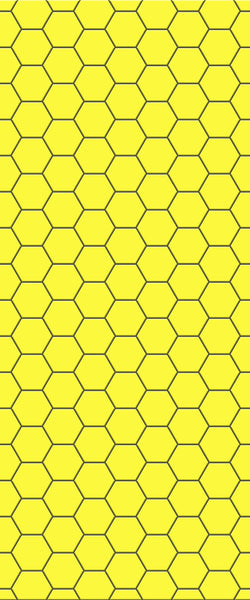 Yellow Hexagon Tile Acrylic Wall Panel 2440mm x 1220mm (3mm Thick) - CladdTech