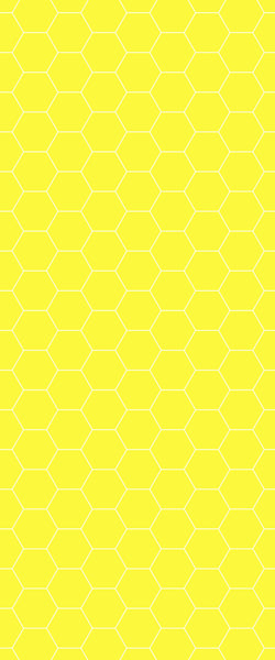 Yellow Hexagon Tile Acrylic Wall Panel 2440mm x 1220mm (3mm Thick) - CladdTech