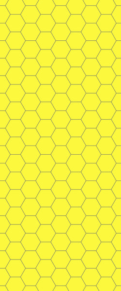 Yellow Hexagon Tile Acrylic Wall Panel 2440mm x 1220mm (3mm Thick) - CladdTech