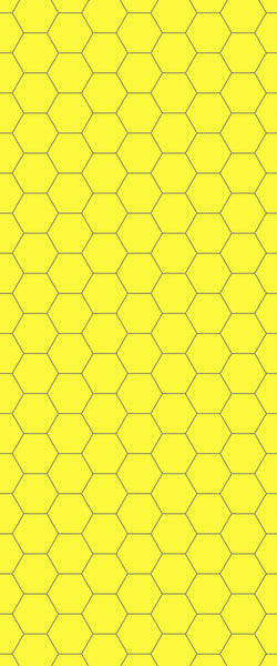 Yellow Hexagon Tile Acrylic Wall Panel 2440mm x 1220mm (3mm Thick) - CladdTech