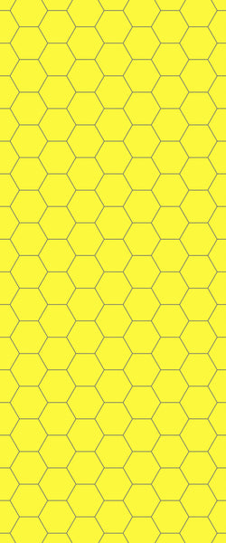 Yellow Hexagon Tile Acrylic Wall Panel 2440mm x 1220mm (3mm Thick) - CladdTech