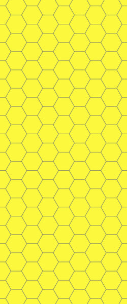 Yellow Hexagon Tile Acrylic Wall Panel 2440mm x 1220mm (3mm Thick) - CladdTech