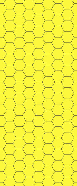 Yellow Hexagon Tile Acrylic Wall Panel 2440mm x 1220mm (3mm Thick) - CladdTech
