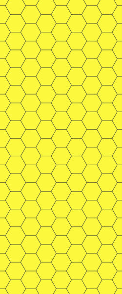 Yellow Hexagon Tile Acrylic Wall Panel 2440mm x 1220mm (3mm Thick) - CladdTech