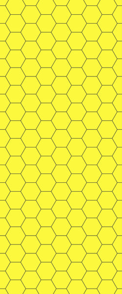 Yellow Hexagon Tile Acrylic Wall Panel 2440mm x 1220mm (3mm Thick) - CladdTech